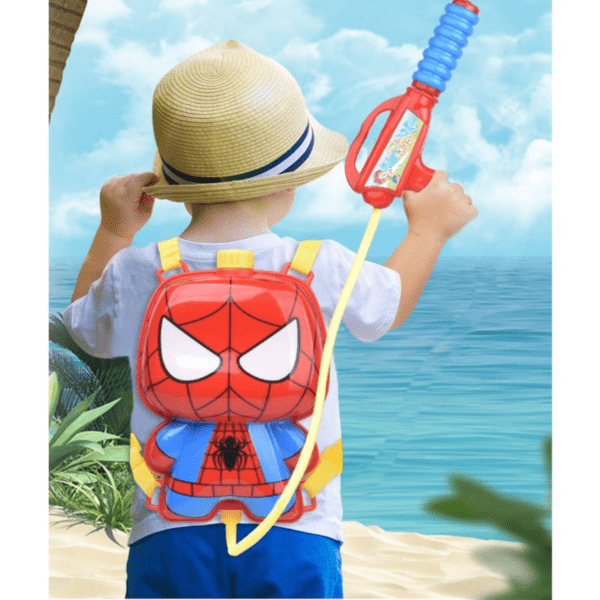 Mochila Infantil Homem-Aranha com pistola de água