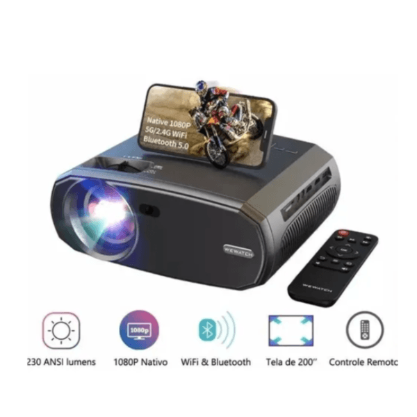 Projetor Wewatch V50 Wi-fi/ Bluetooth 5g- Full HD1080p
