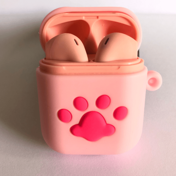 Capa Case Fone de Ouvido Sem Fio Pata Rosa Silicone - Imagem 2