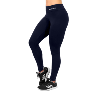 Calça Legging EMANA® Cós Normal Azul Marinho Fio Inteligente