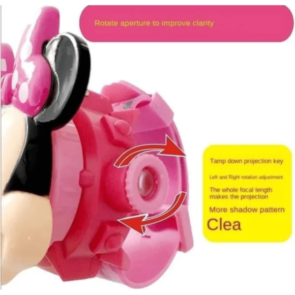 Relógio Infantil Minnie 3D com Projetor de 24 Imagens - Imagem 3