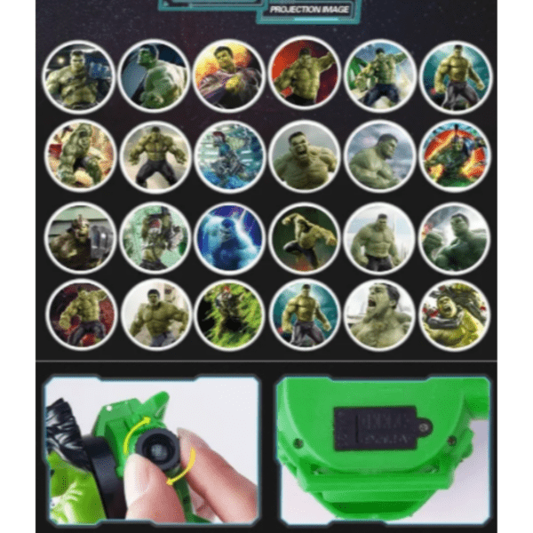 Relógio Infantil Hulk 3D com Projetor de 24 Imagens - Imagem 3
