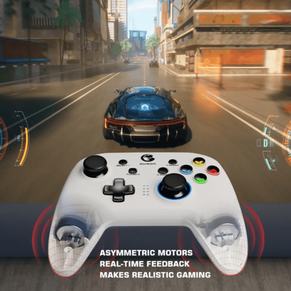 Controle GameSir T4 Pro Sem Fio Bluetooth WiFi Branco - Image 3