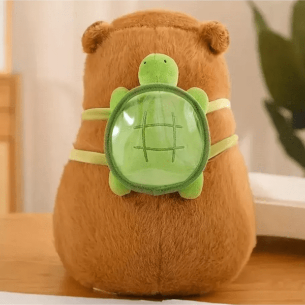 Brinquedo de Pelúcia- Capivara com Mochila de Tartaruga - Imagem 5