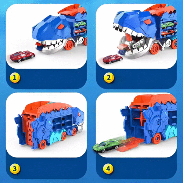 Caminhão Cegonha T-Rex Pista Maleta com 4 Carrinhos - Imagem 6