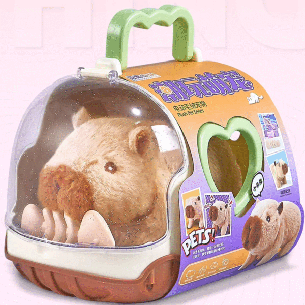 Brinquedo Capivara de Pelúcia Elétrico - Anda e Emite Som - Imagem 2