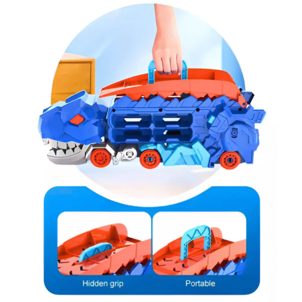 Caminhão Cegonha T-Rex Pista Maleta com 4 Carrinhos - Imagem 5
