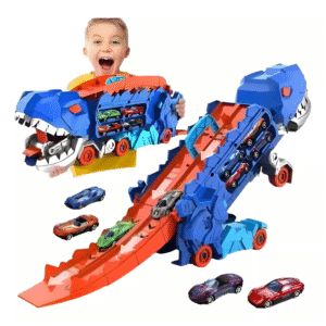 Caminhão Cegonha T-Rex Pista Maleta com 4 Carrinhos