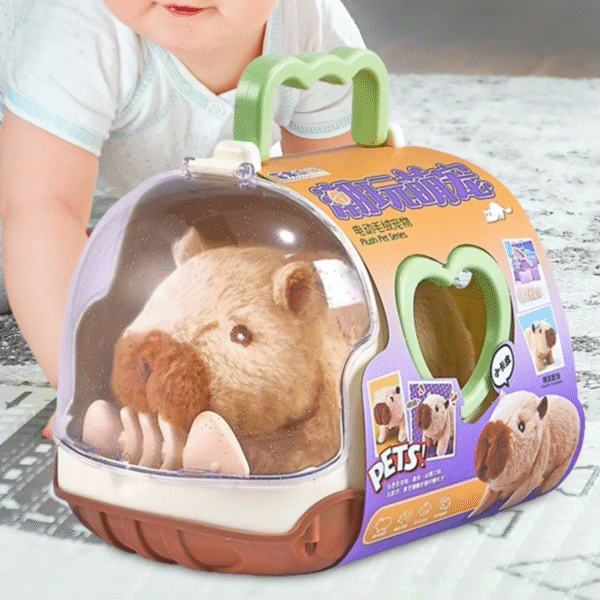 Brinquedo Capivara de Pelúcia Elétrico - Anda e Emite Som - Imagem 3
