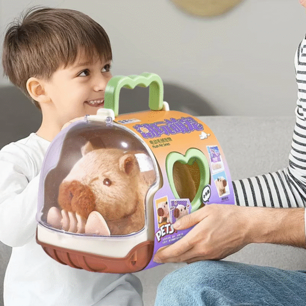 Brinquedo Capivara de Pelúcia Elétrico - Anda e Emite Som - Imagem 4