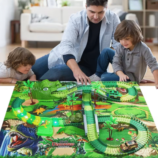 Brinquedo Pista de Dinossauro com Carrinho - 252 Peças - Imagem 5
