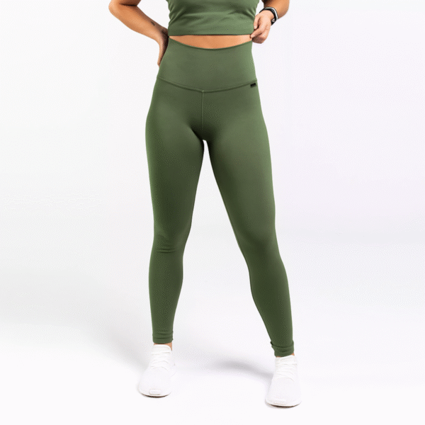 Calça Legging EMANA Cós Lipo Verde Militar Fio Inteligente - Imagem 3