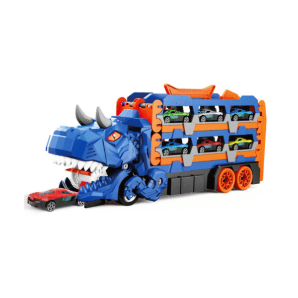 Brinquedo Caminhão Cegonha T-Rex Pista- com 12 Carrinhos