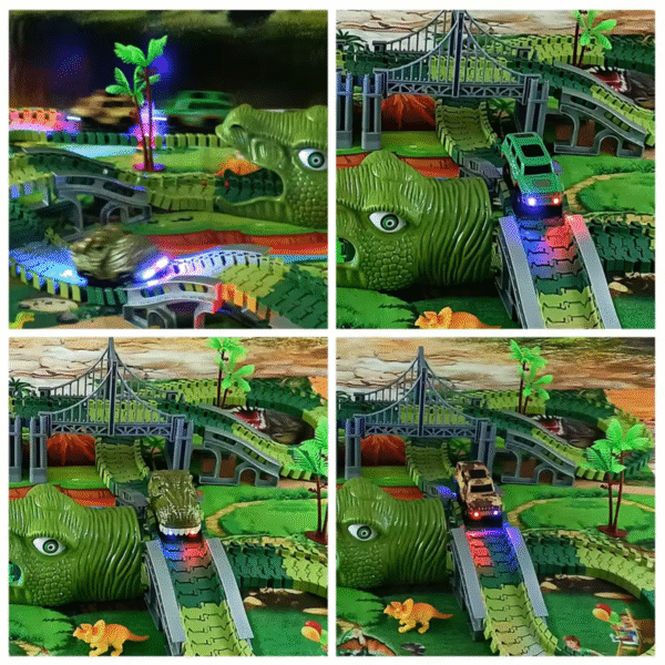 Brinquedo Pista de Dinossauro com Carrinho - 252 Peças - Imagem 7