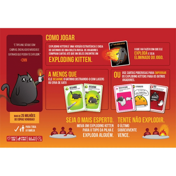 Jogo de Cartas Exploding Kittens- Galápagos Jogos - Imagem 4