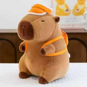 Capivara de Pelúcia Adorável com Mochila de Bola de Basquete